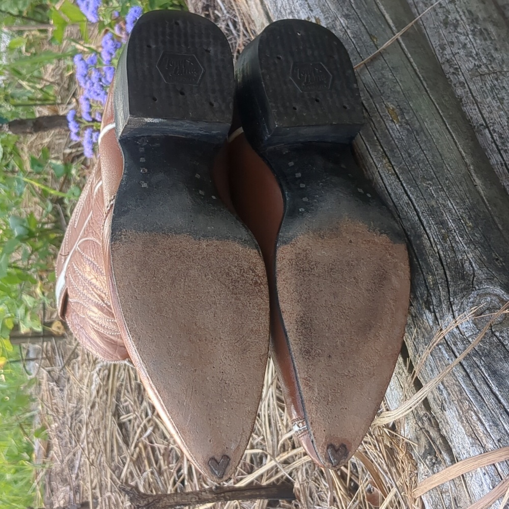 Vintage Black Label Tony Lama Western Boots | Womens 6.5-7D | Mid-calf - Picture 7 of 15